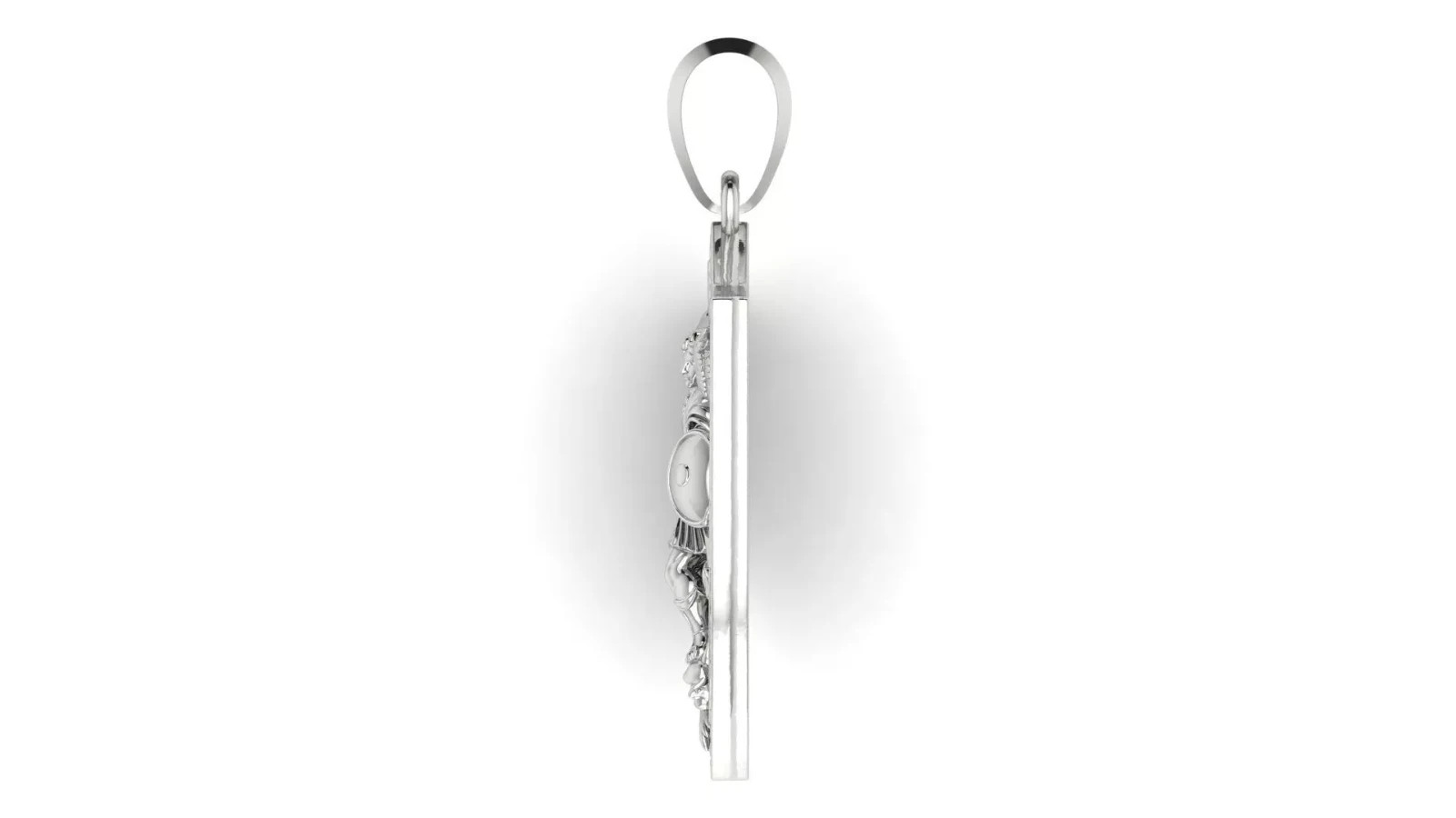 St. Michael Shield Pendant 999 Fine Silver 25mm