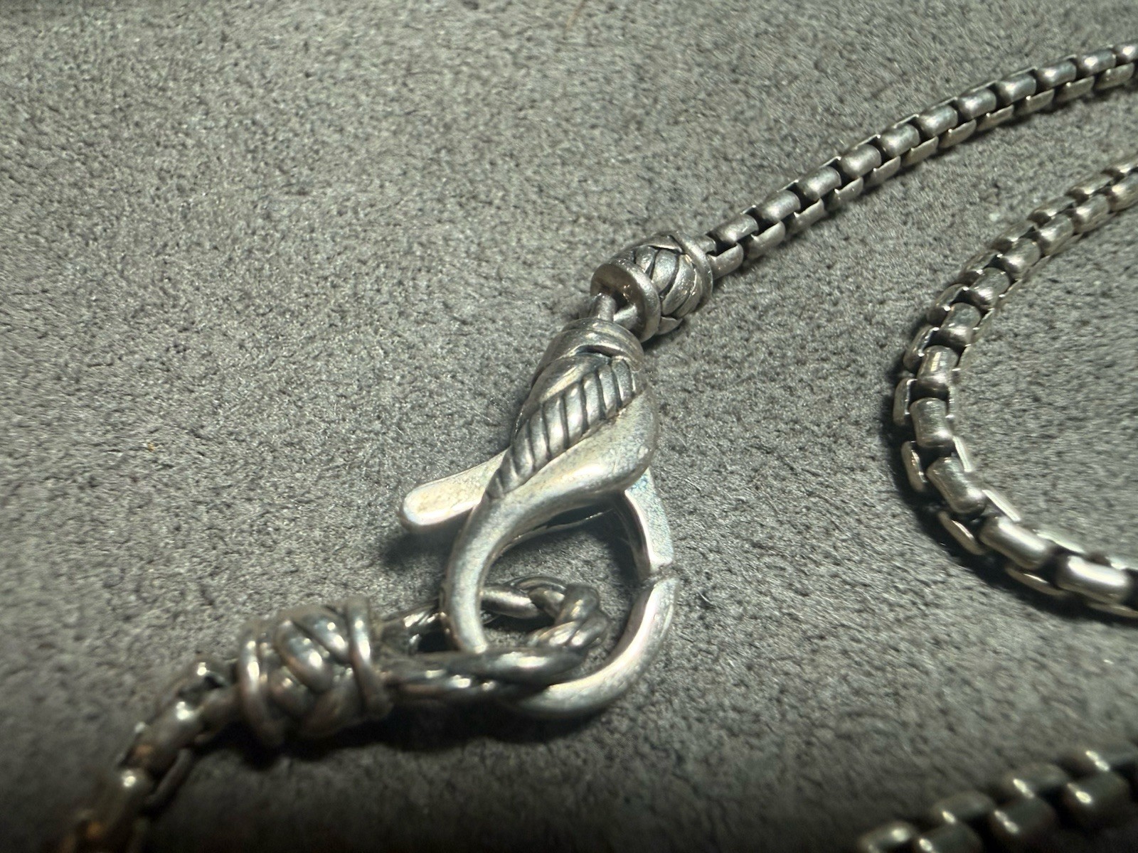JAI BY JOHN HARDY STERLING SILVER 2.7MM SILVER BOX CHAIN 36” LENGTH HEAVY