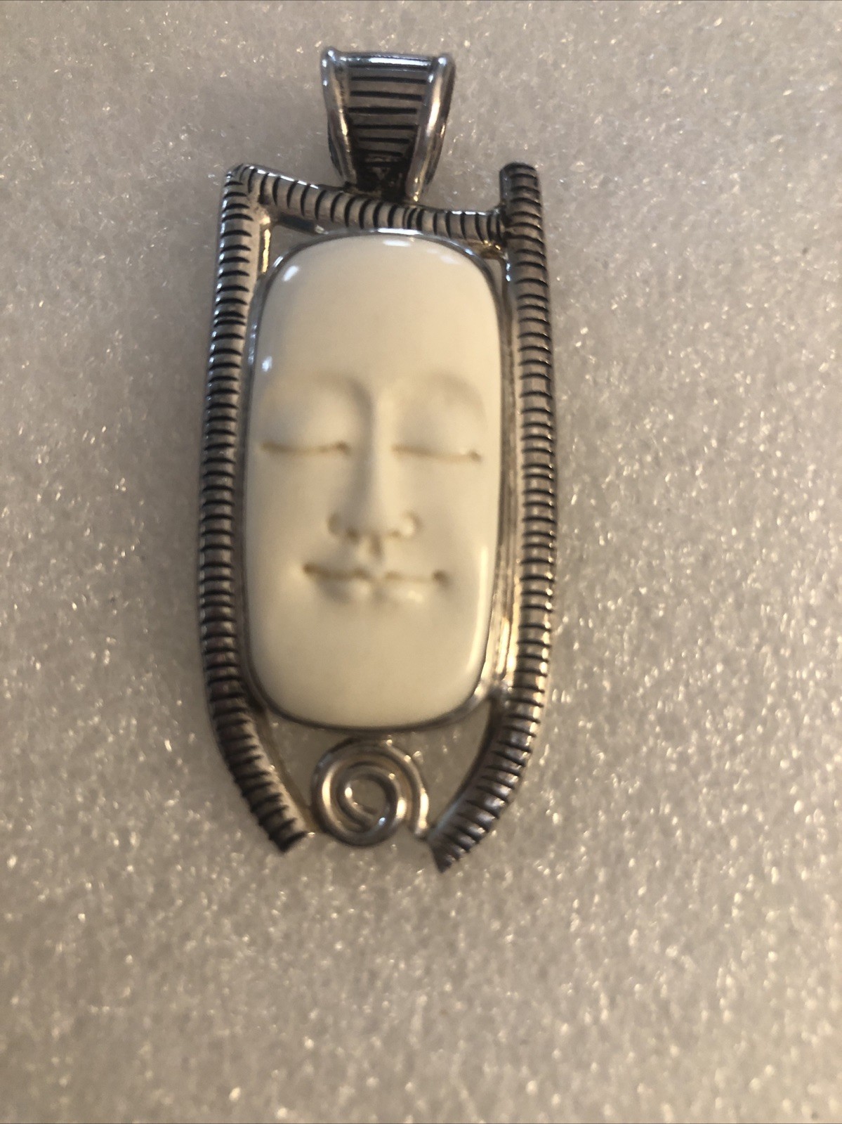 sterling silver buddha pendant