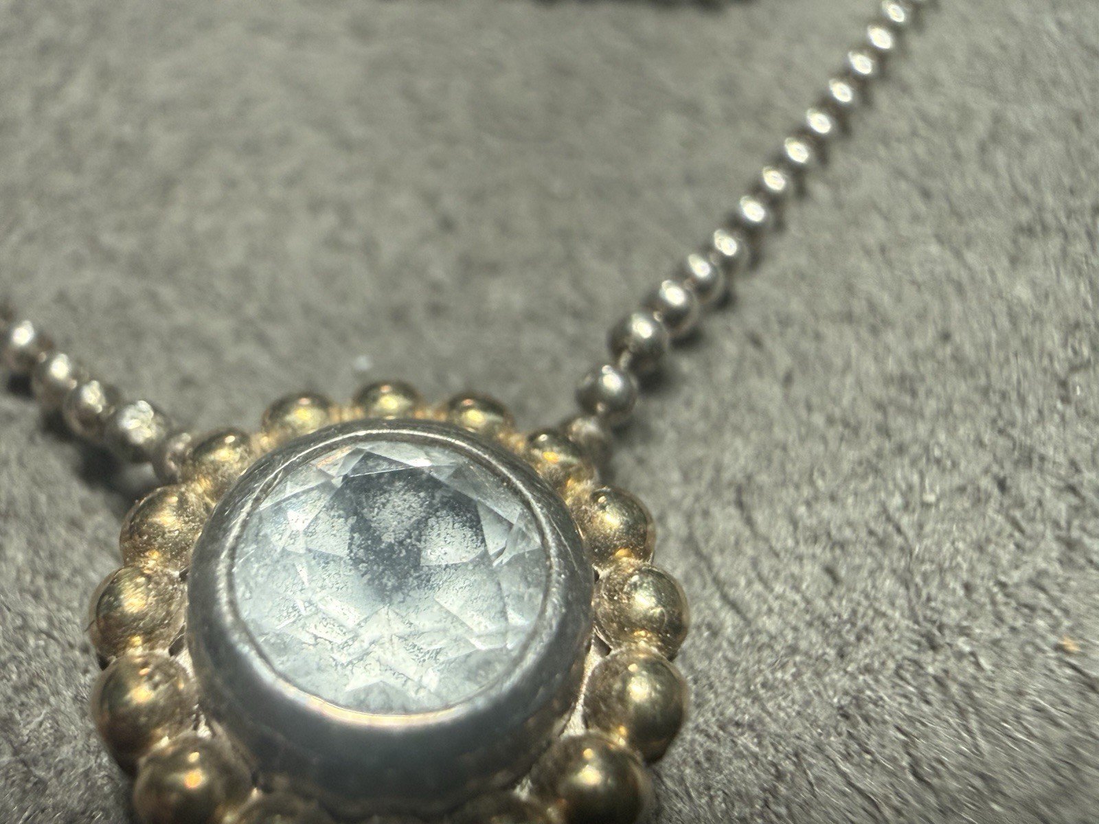 Lagos Caviar Ball Pendant Necklace Sterling Silver 925 18k Gold Chain 18”