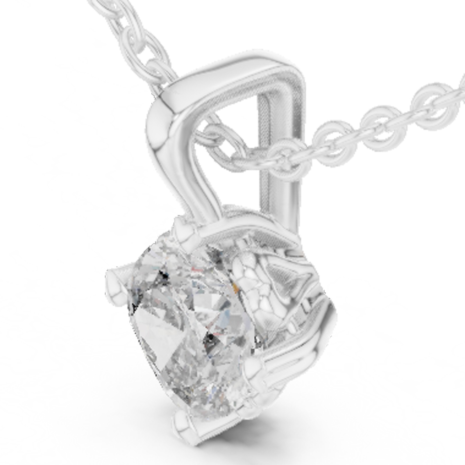 Certified VVS1 Lab Grown Diamond Elegance Anniversary Pendant 14K Gold Over
