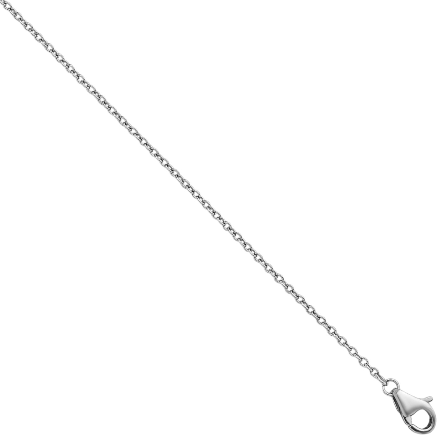 Platinum 1.3mm Dainty Link Cable Chain Necklace Polished for Women