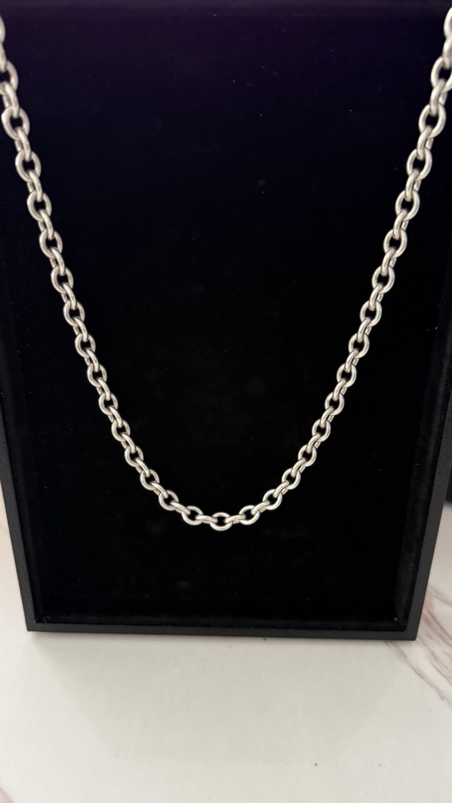 Sterling Silver 925 Cable Link Chain Necklace 24” Heavy 7.5mm #8