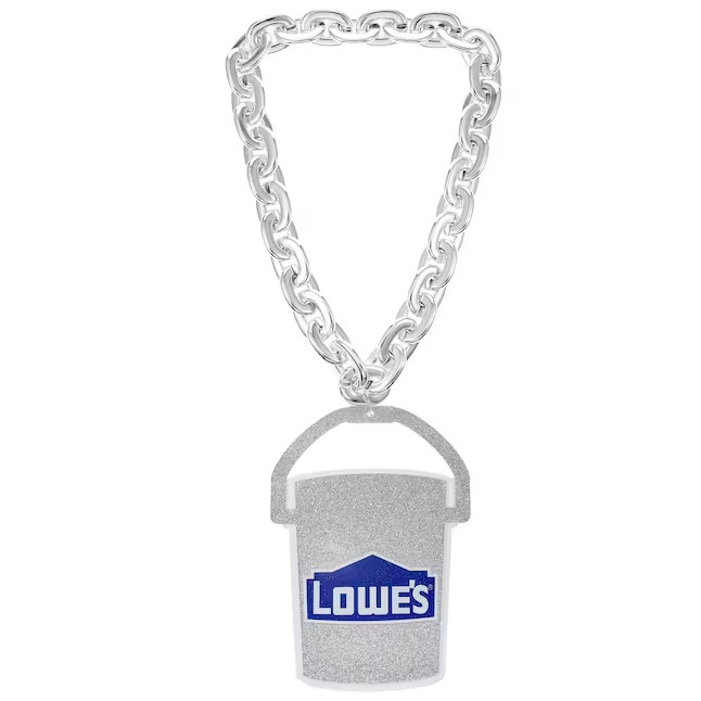 Lowe’s Silver Glitter 36in Chain Iconic Ice Bucket Necklace