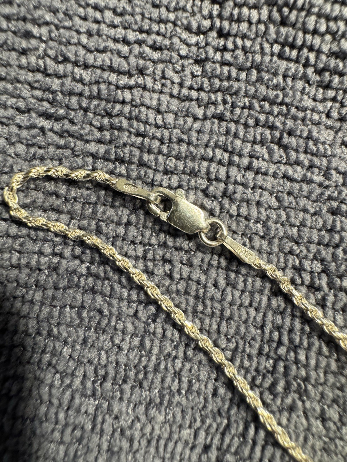 Harlembling 925 Silver Rope Chain 22” 1.5mm + ShopGLD Micro Cross Pendant