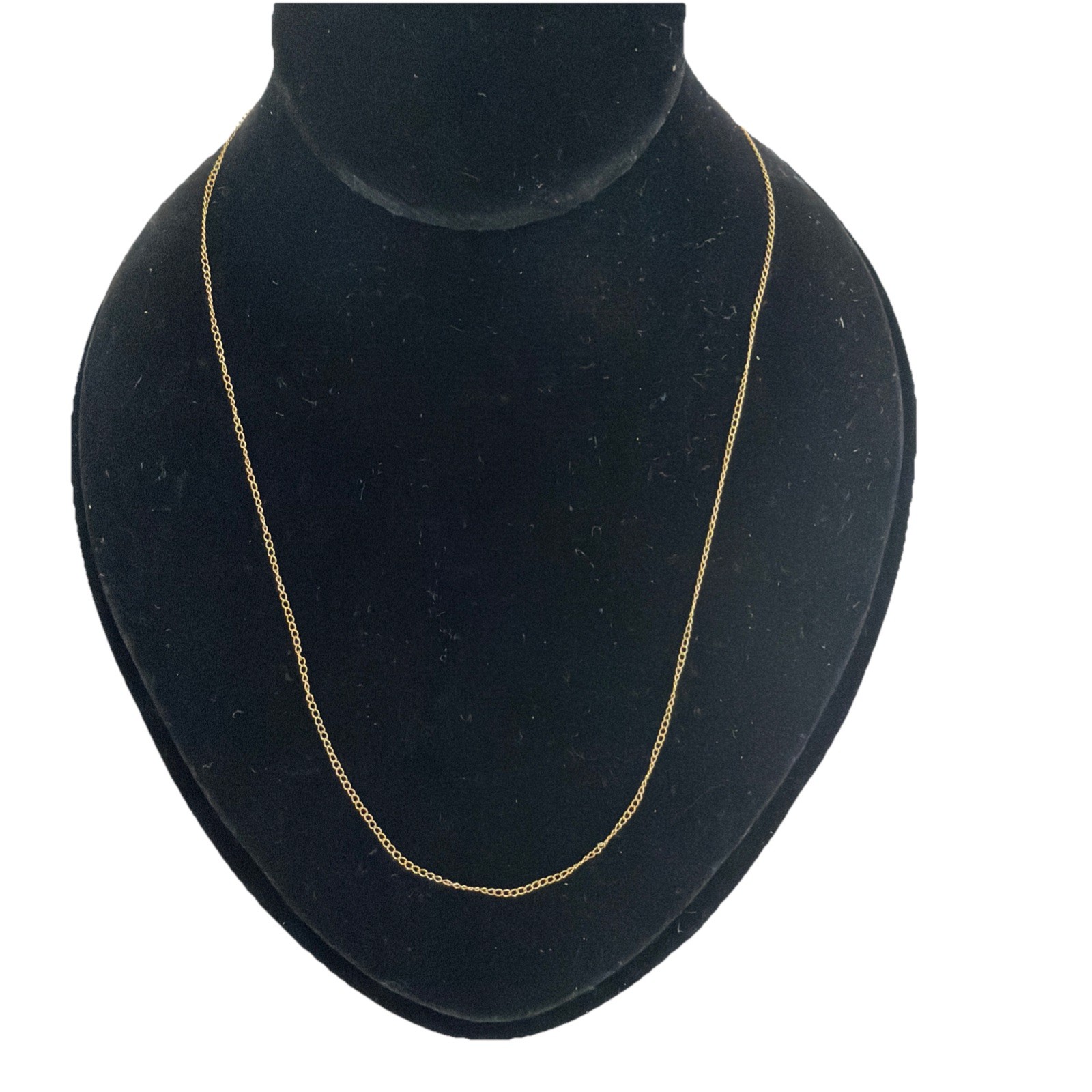 14K Yellow Gold Link Chain Necklace 15” .55 g, .9 mm