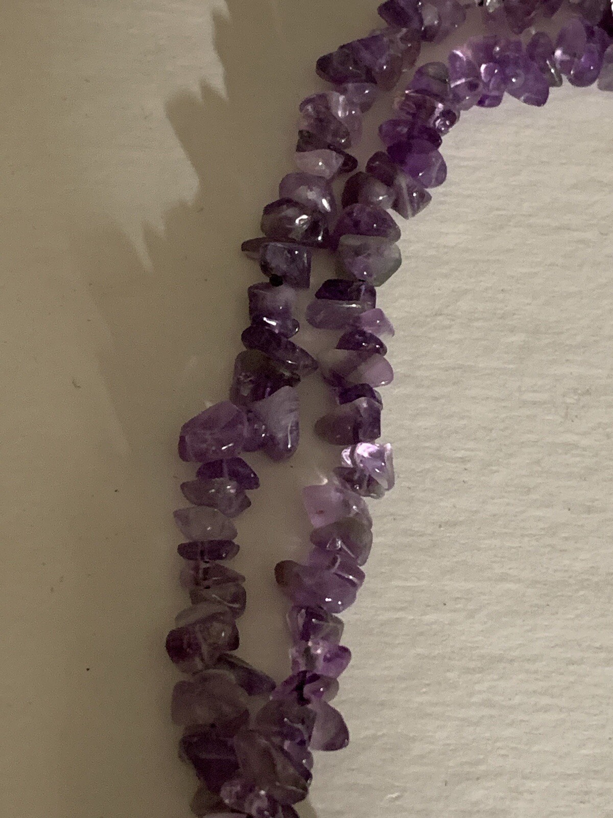 Amethyst Extra Long Sterling Clasp Necklace 36 In