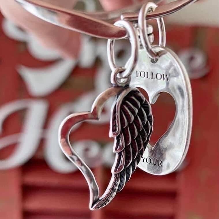 Grace & Heart G&H FOLLOW YOUR HEART CHARM .925 STERLING SILVER TOP SELLER NEW