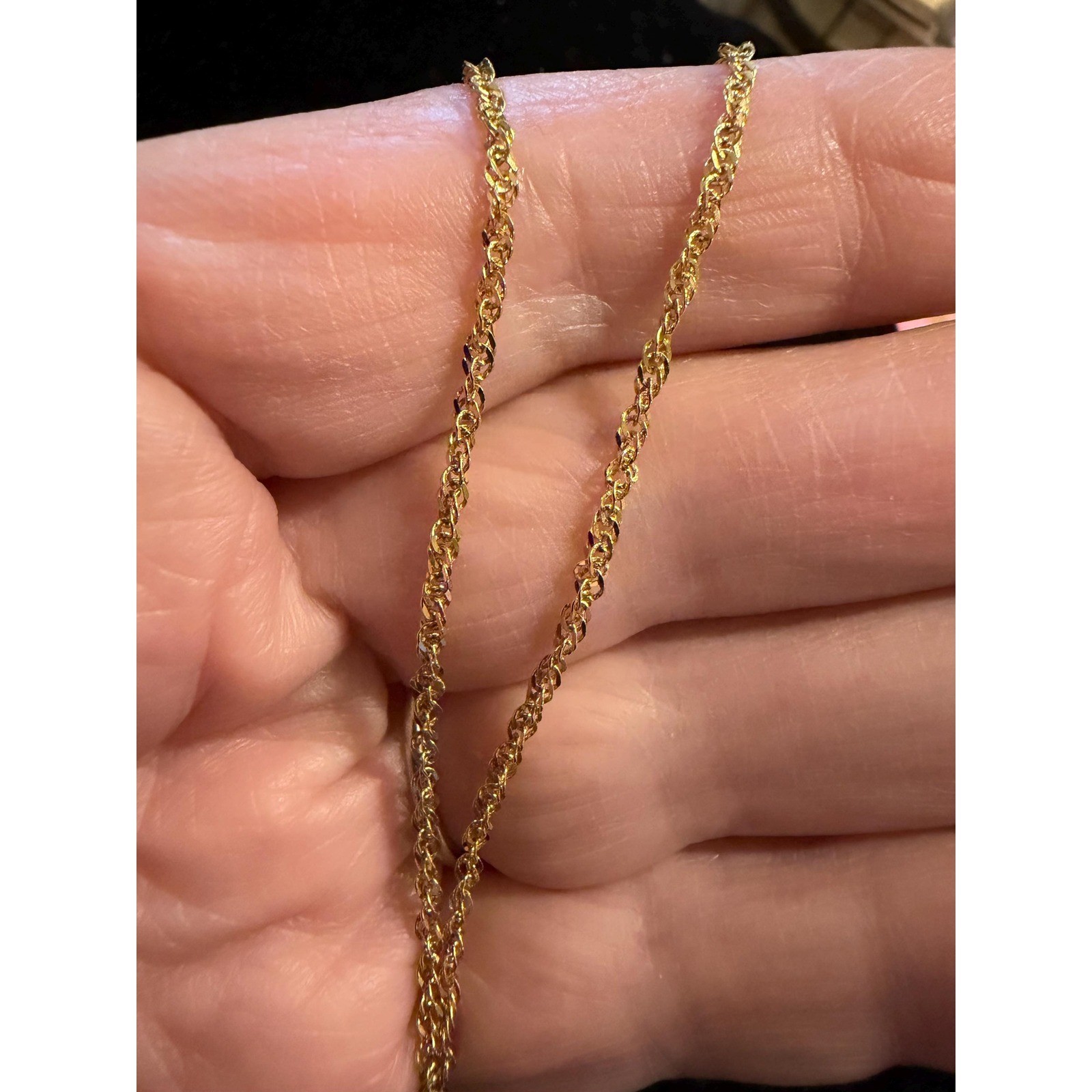 14k solid Gold 24″ Chain Necklace 4.8 grams Italy