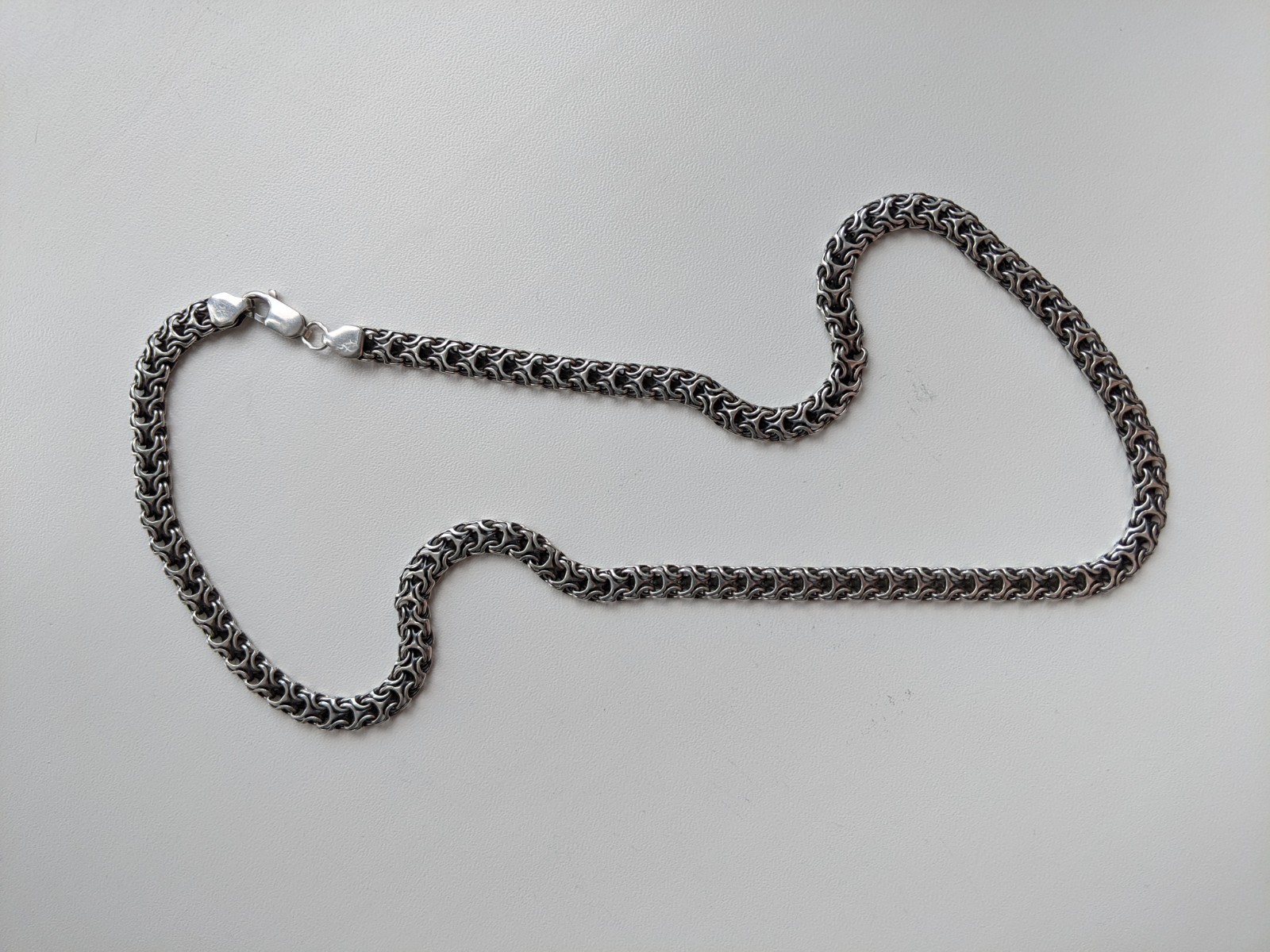 Solid 925 Sterling Silver Chain Necklace 65cm 25.6″ Heavy Mens 49.39g Jewelry