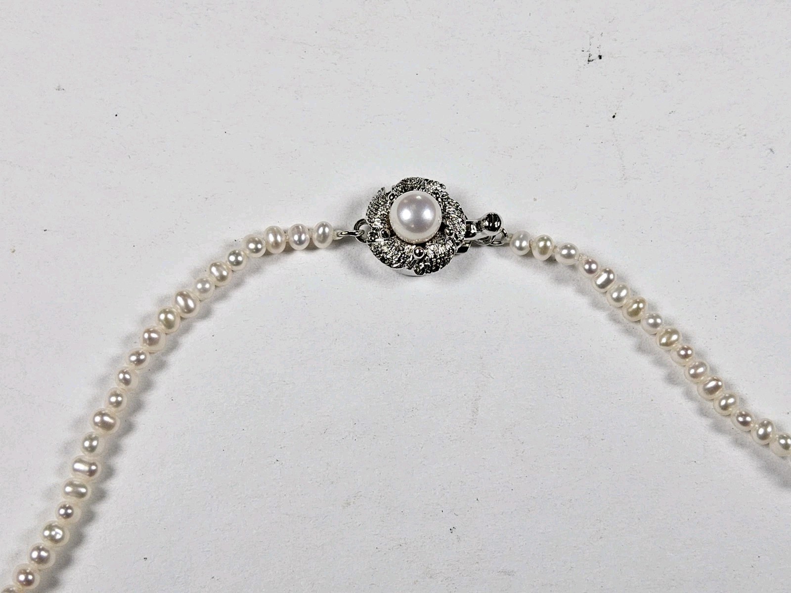 Dainty Seed Pearl With Pearl Pendant Ivory Necklace