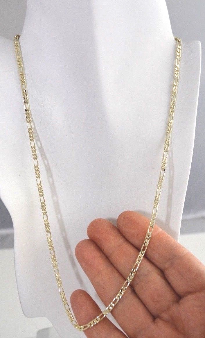 14KT GOLD “Plated” BY THE INCH CLASSIC FIGARO 3MM NECKLACE,BRACELET,ANKLET14KT