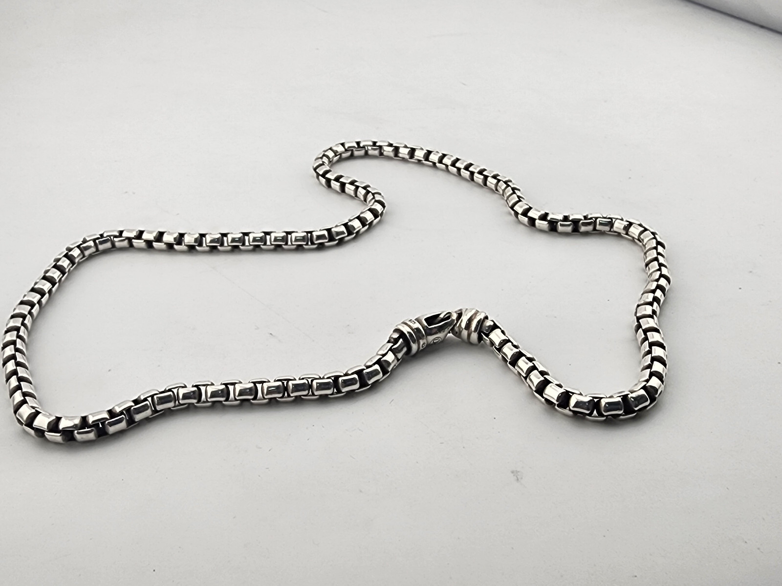 DAVID YURMAN SILVER BOX CHAIN LINK NECKLACE 5.10mm