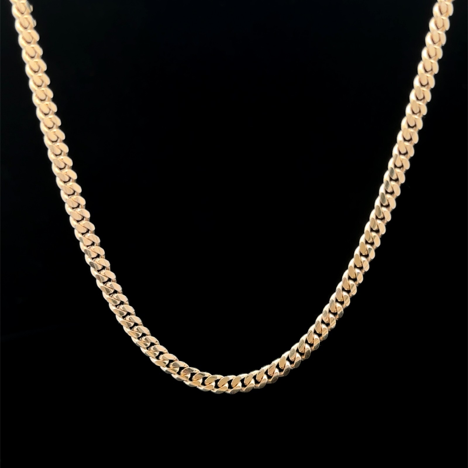 14k or 10k SOLID Gold Cuban Link 3mm Chain Necklace 16 18 22 24 26″ w/ Box Lock