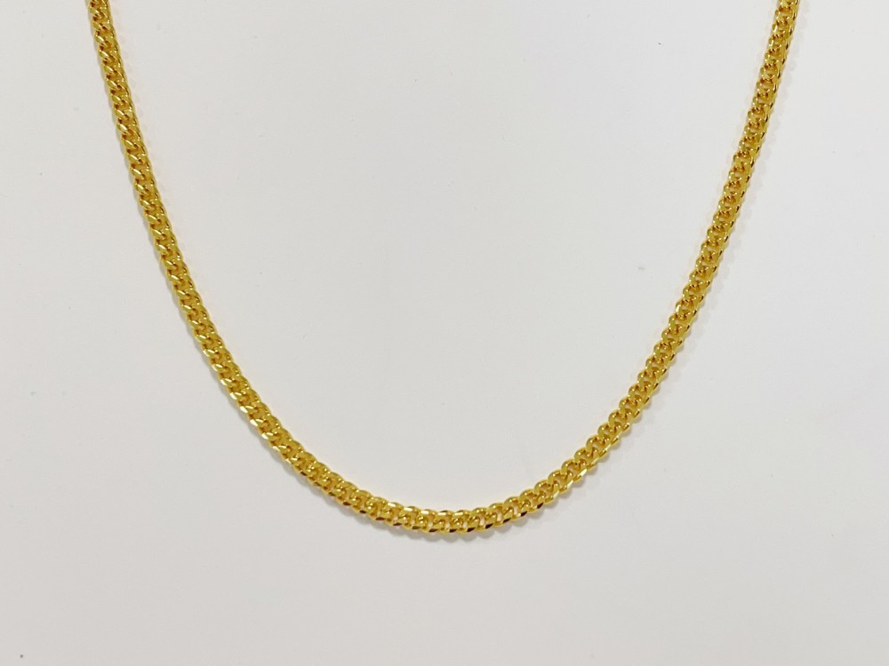 18K Yellow Gold 4mm Solid Curb Miami Cuban Chain Link Mens Womens Necklace 20″