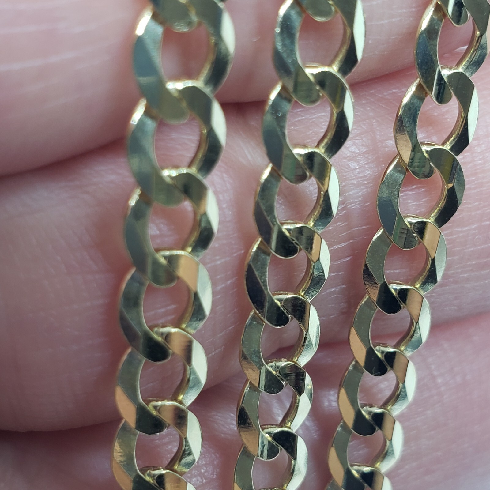 10K Yellow Gold Solid Cuban Link Chain Curb Necklace Bracelet 6mm Width 7″~30″