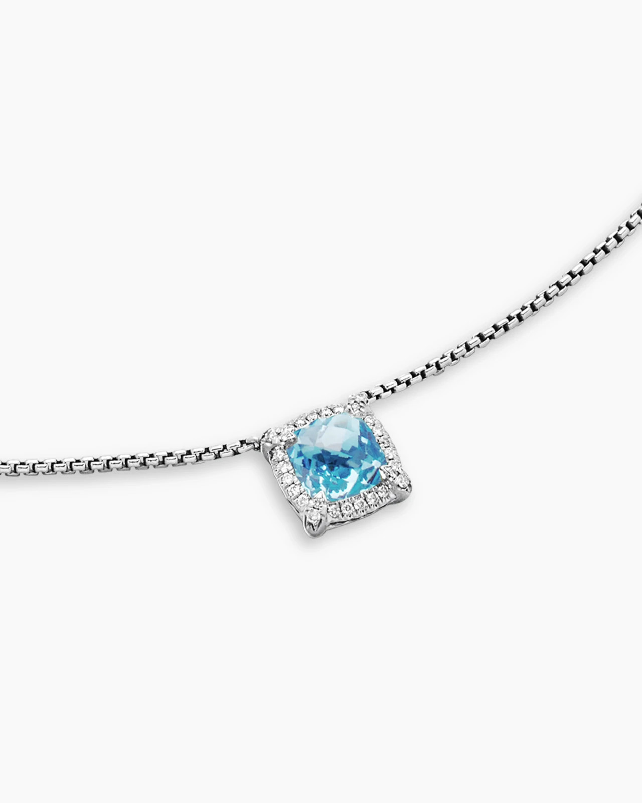 David Yurman Petite Chatelaine® Pavé Bezel Pendant Necklace