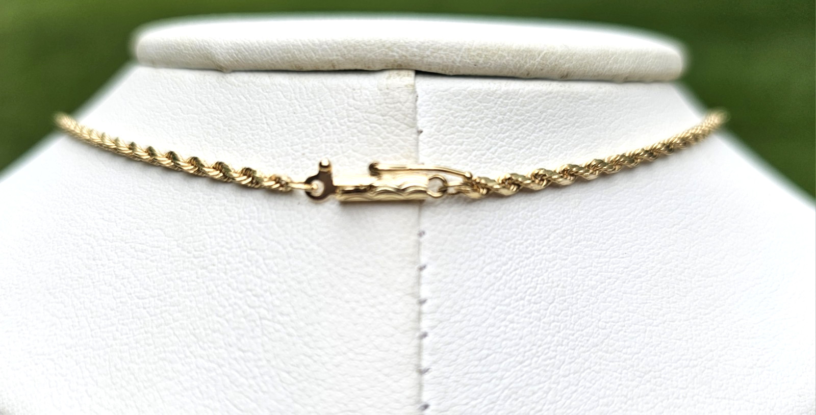 18″ diamond cut rope chain necklace 14K yellow gold 3.4 grams 1.7mm 3.4 grams