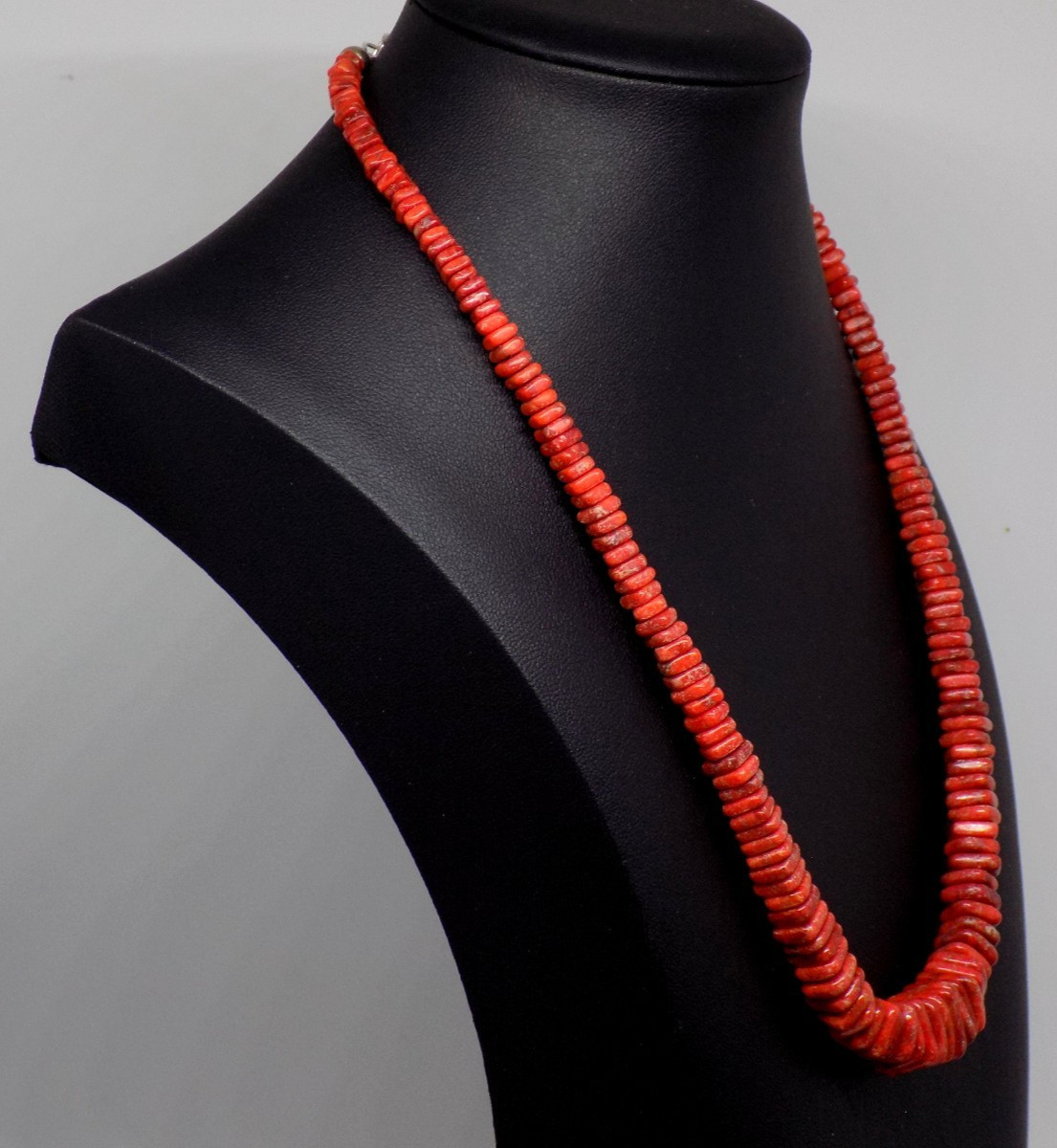 DTR Mine Finds By Jay King Coral Square Graduated Sterling Silver 925 Necklace.