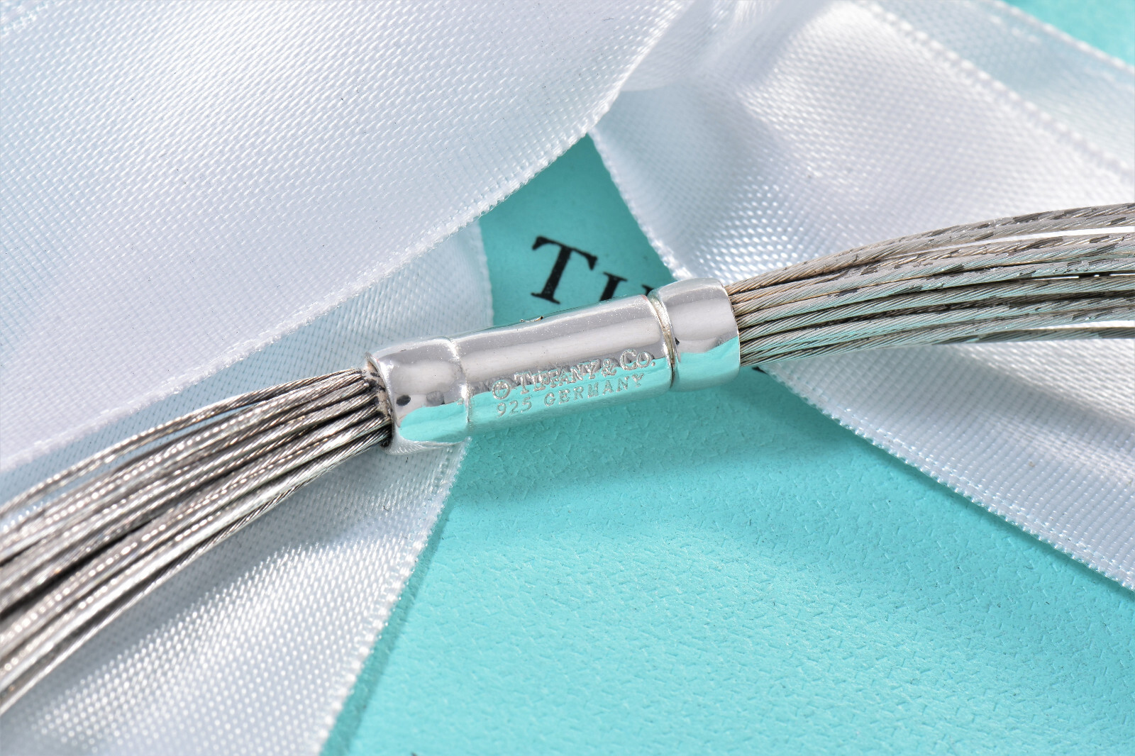 Tiffany & Co Germany Sterling Silver Multi Wire Choker 16″ Collar Necklace Rare