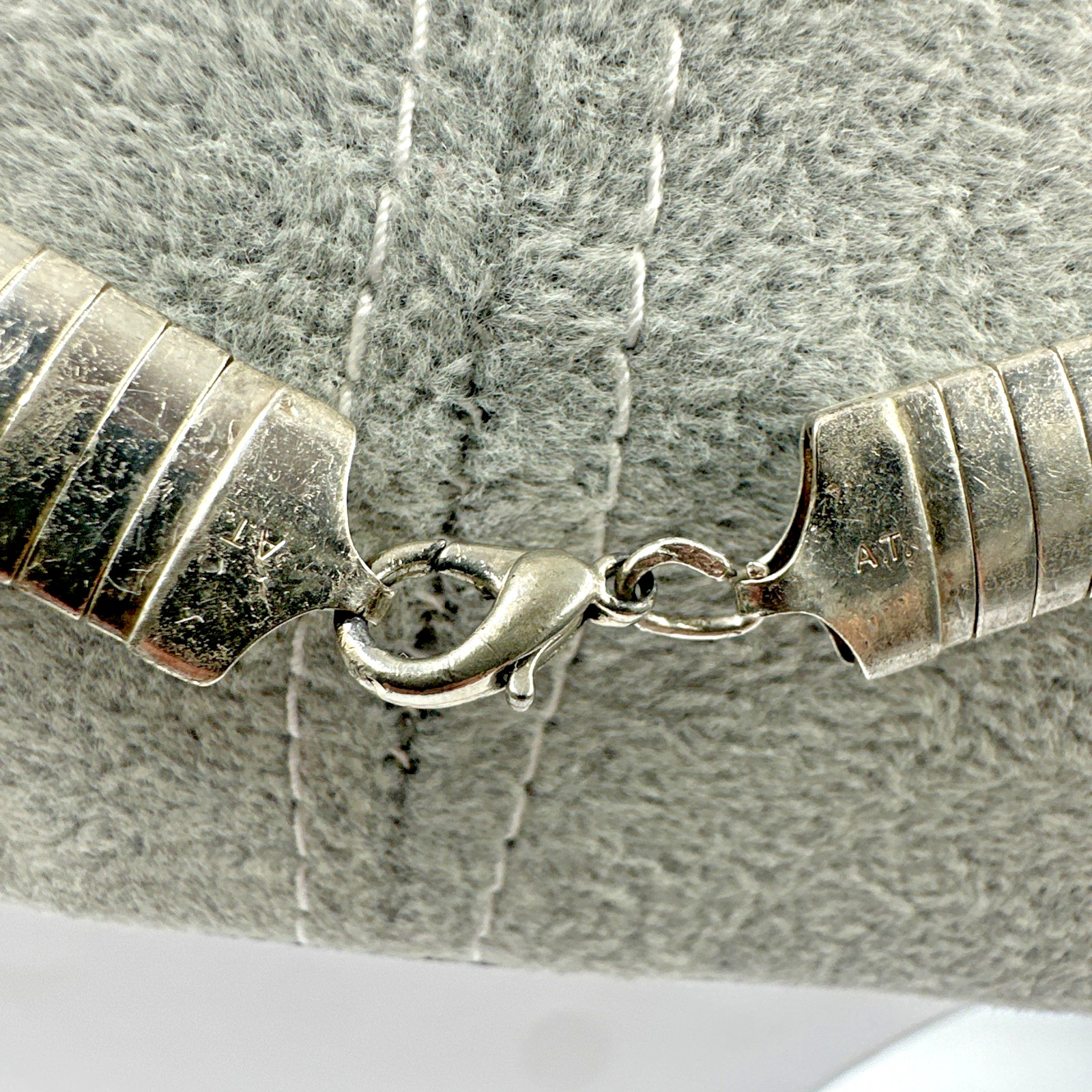 Vtg Sterling Silver 925 AT Italy Thick Omega Chain Necklace 11mm, 60.6g, Read!