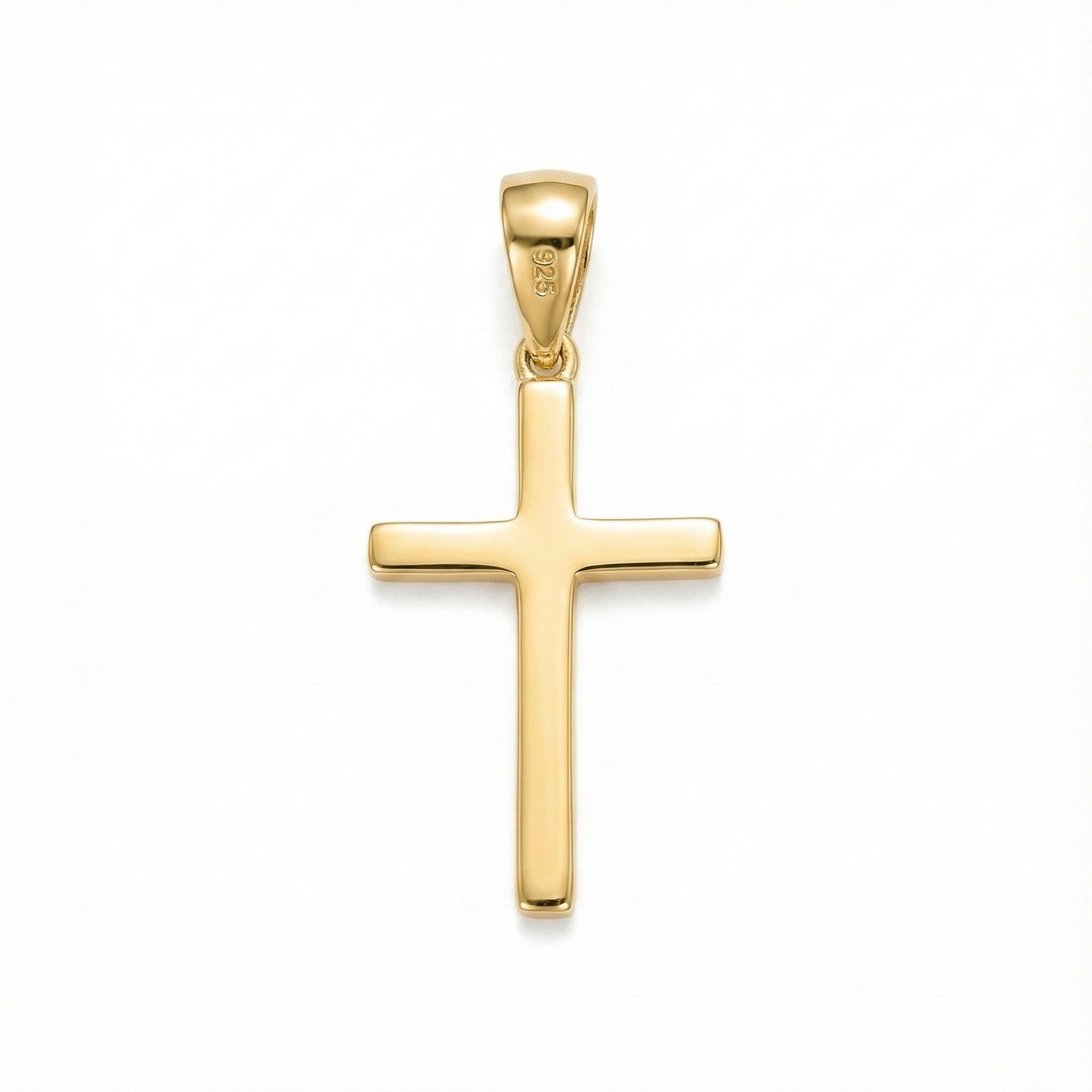 Gold Pendant 14k Gold Cross Pendant .925 Italy Stamped