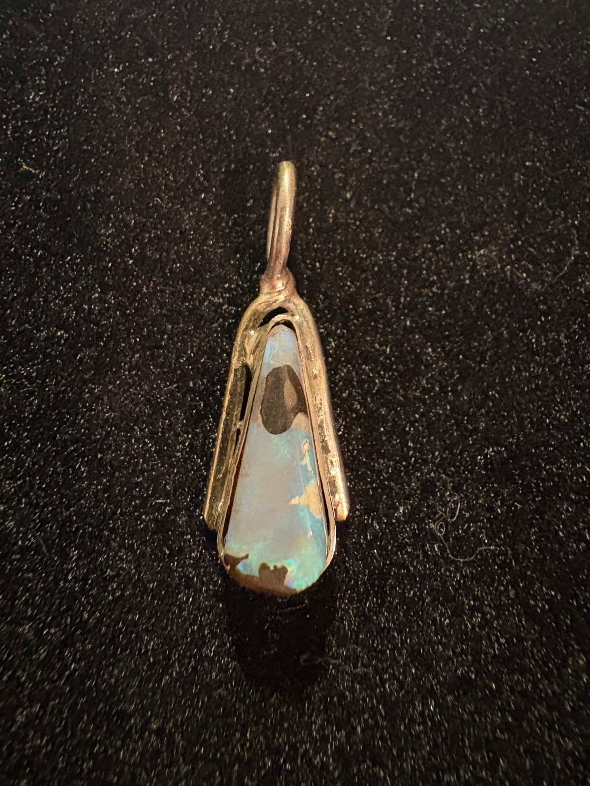australian black opal pendant