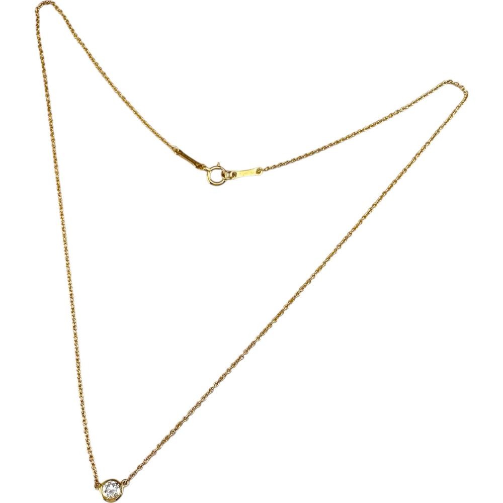 TIFFANY&Co. By the yard diamond Estimated 0.17ct Necklace K18YG yellow gold…