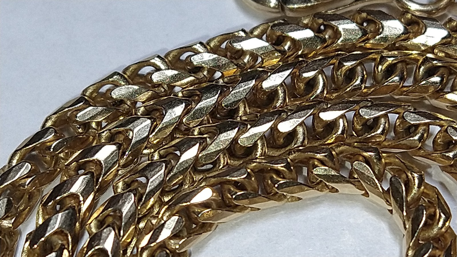Solid 14k gold 3.4mm diamond-cut Italian franco chain 23.25 grams – 18″
