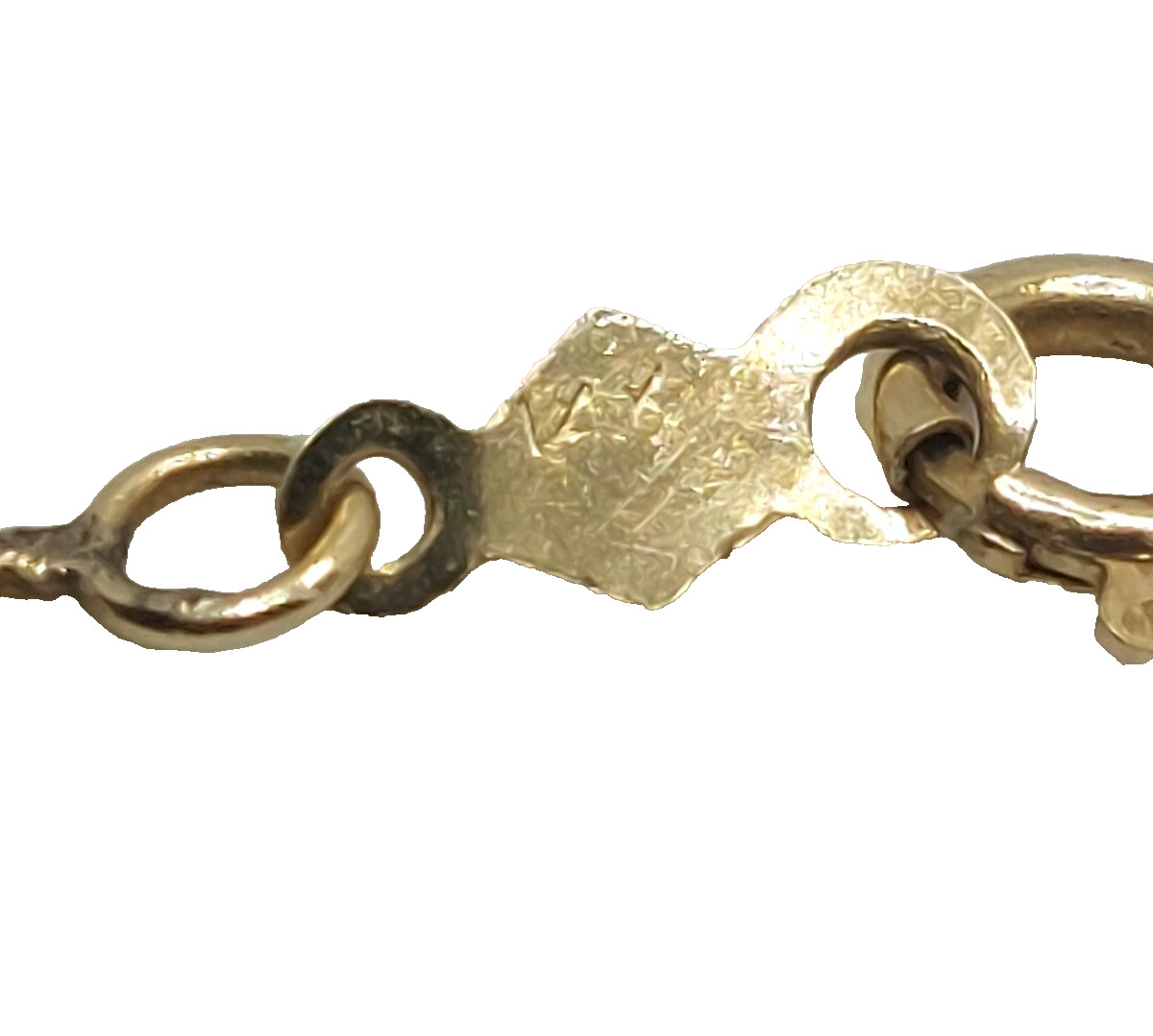 Vintage 14k Serpentine Chain Necklace Solid Yellow Gold 15″ 1mm 1g