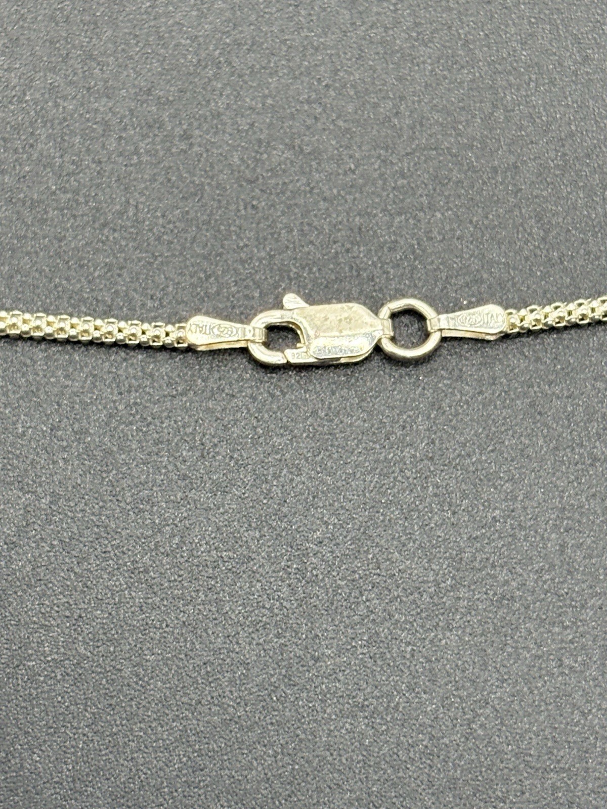 18″ Sterling Silver Popcorn Link Chain Necklace 925 1.75MM 3 Grams C19