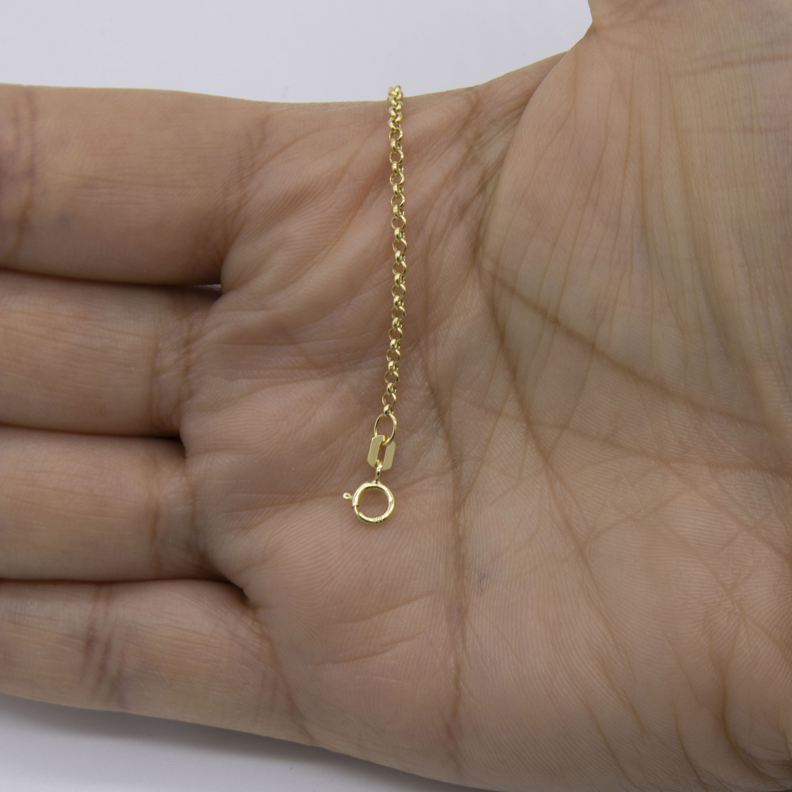 2mm Rolo Chain Extender for Necklace Bracelet Chain 10K Yellow Gold