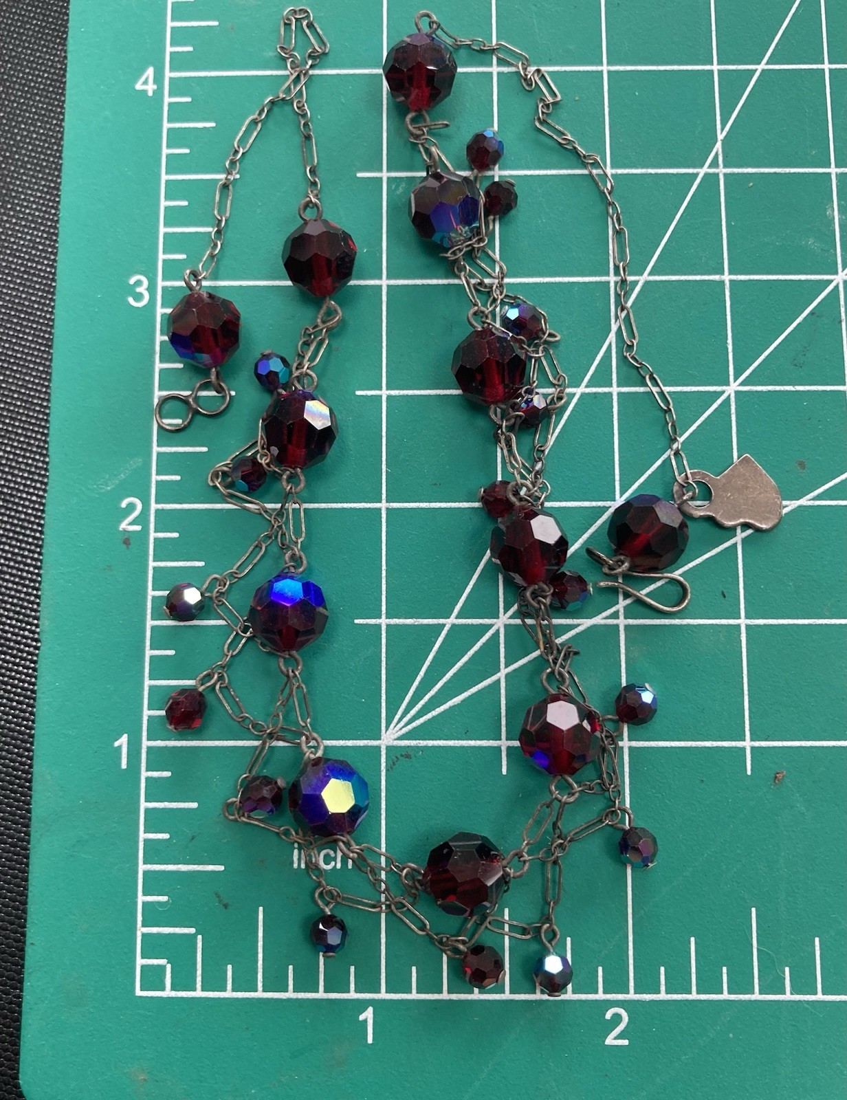 Lori Lori Necklace Chocker Crystal Deep Red Fancy AB