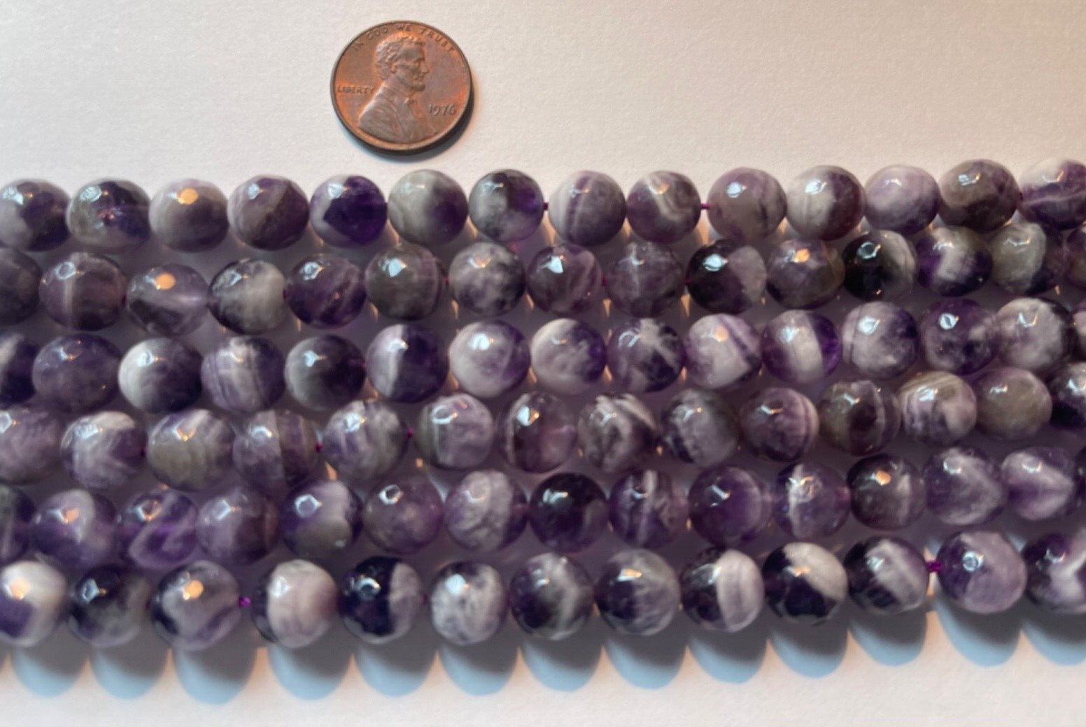 Pretty Colorful Cape Amethyst Beads Faceted 9.5-10mm 15″ Strand BELOW WHOLESALE
