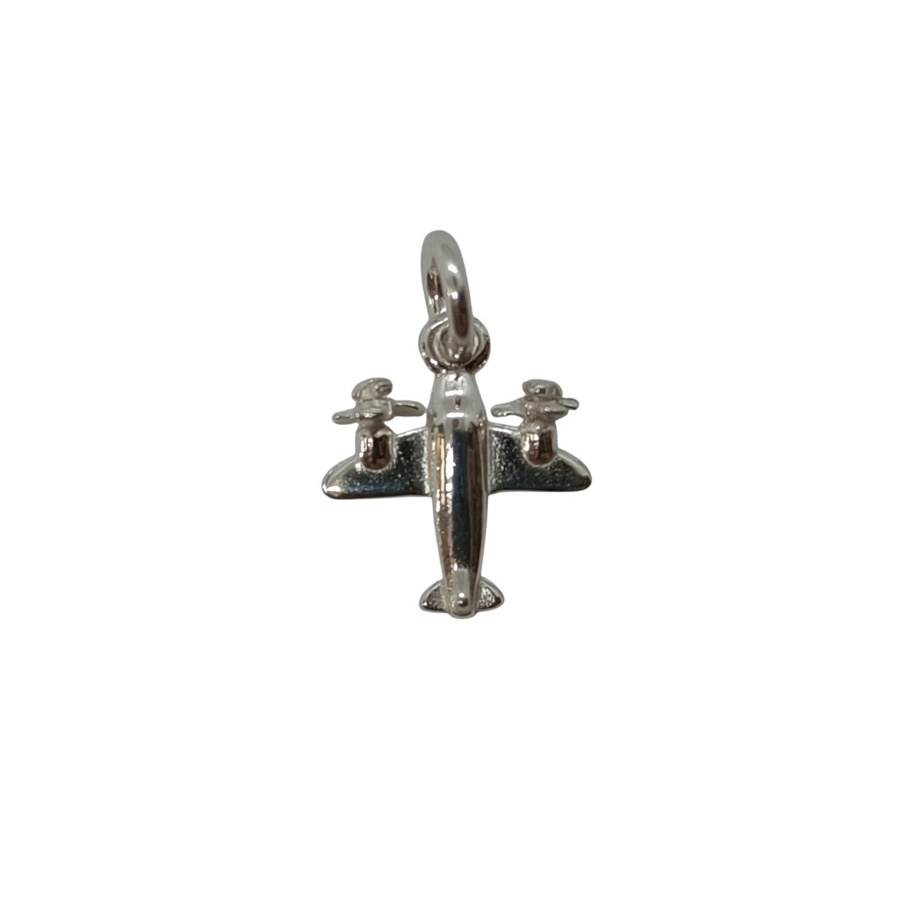 Handmade Sterling Silver Pendant Charm Airplane Solid Stamped 925 Nickel Free