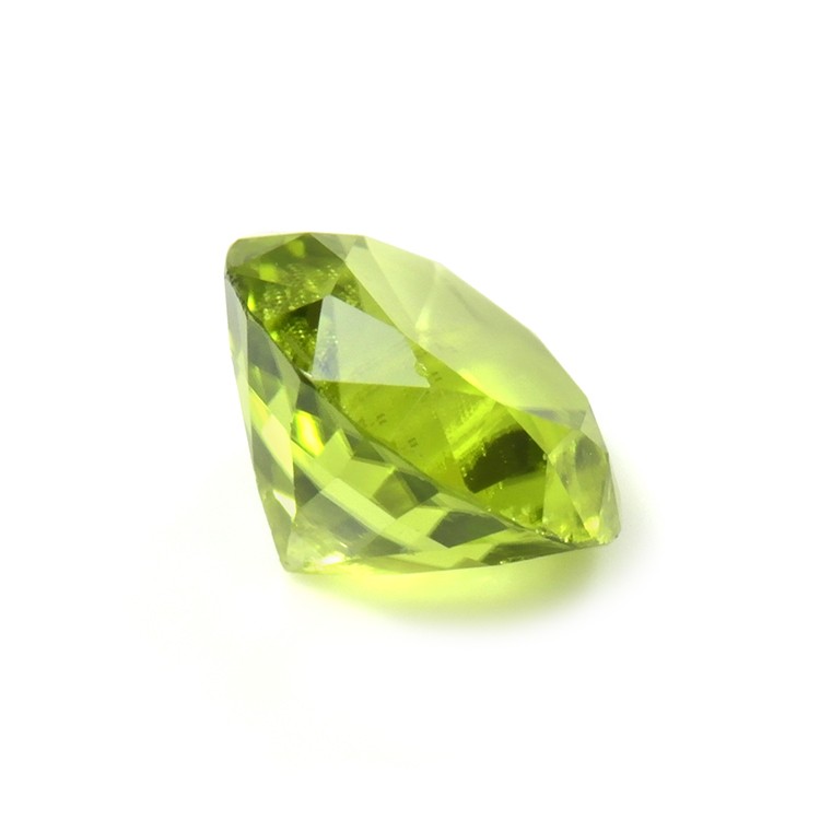 Pakistan Round Green Peridot Platinum 950 Necklace 1.31CT