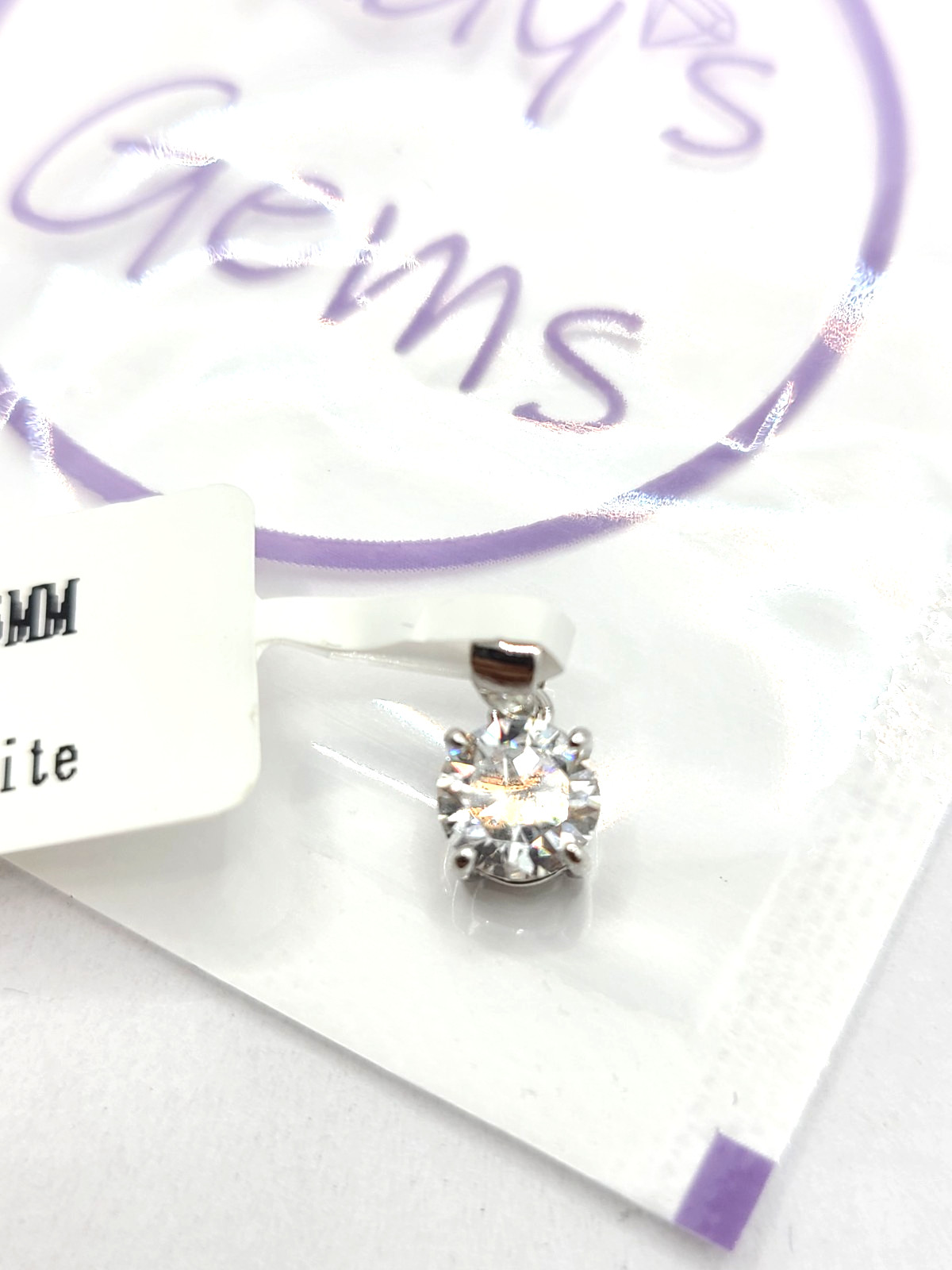 Ray’s Gems 6MM Color D Moissanite Brilliance Solitaire Round 925 Sterling Silver