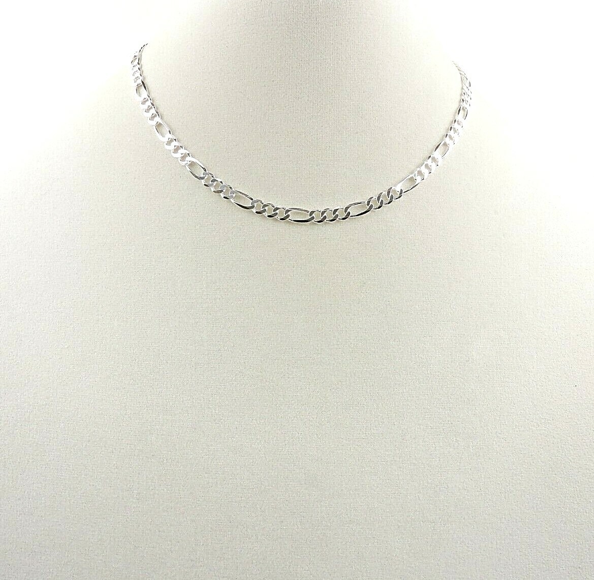 Sterling Silver 5 mm 120 Gauge Figaro Necklace 16″ – 30″ – Free Gift Packaging