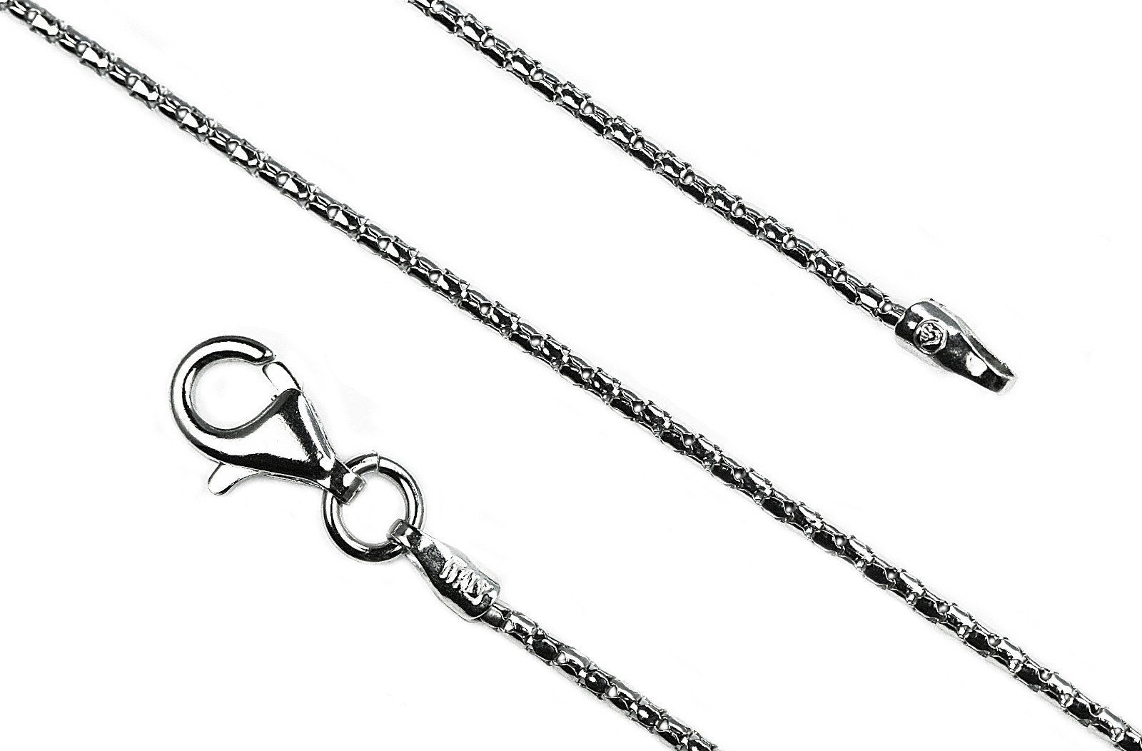 925 Sterling Silver Rhodium Plated COR 120 Chain Necklace 1.2mm Made In ITALY