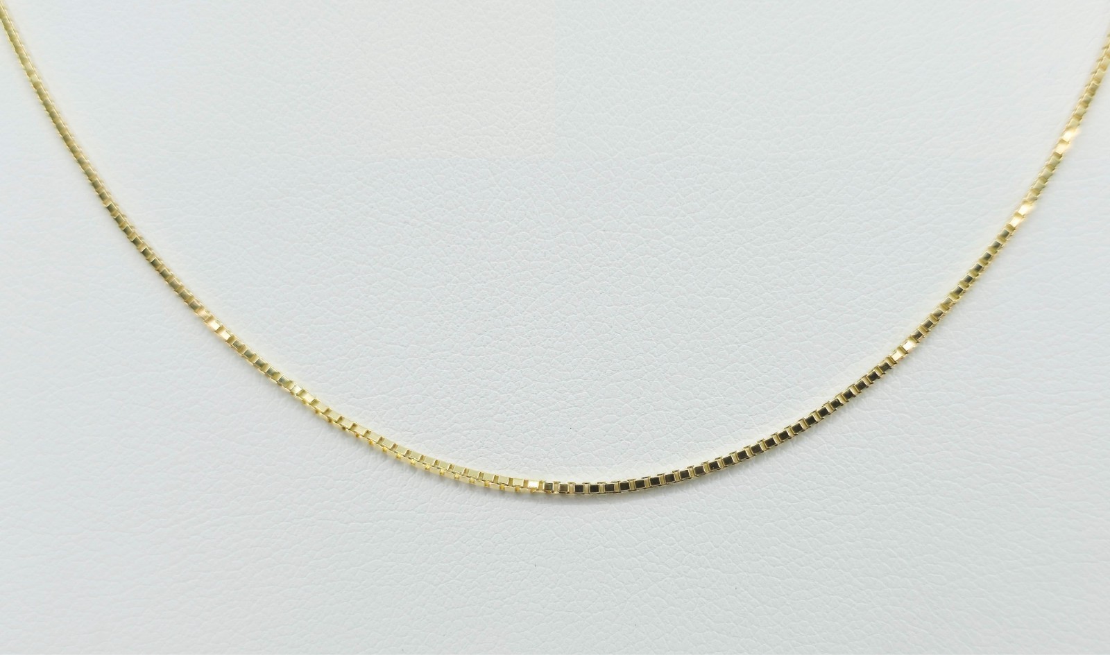 Unique 14K Karat Solid Yellow Gold Designer Box Link Chain Necklace – 17.50″ L