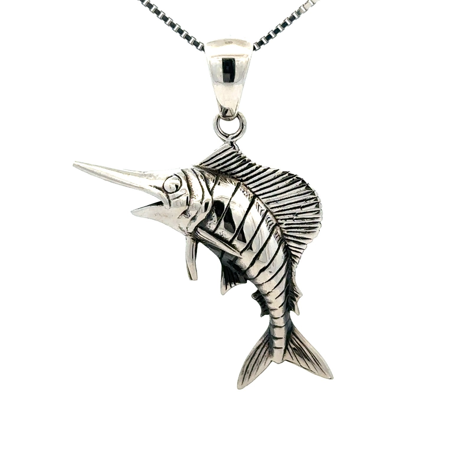 Sterling Silver Sailfish Pendant (1 1/2 X 1 1/2 Inch)