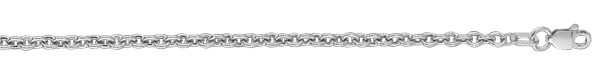 14k White Gold Cable Link Pendant Chain/Necklace 24″ 2.2 mm 3.7 grams WRCAB60