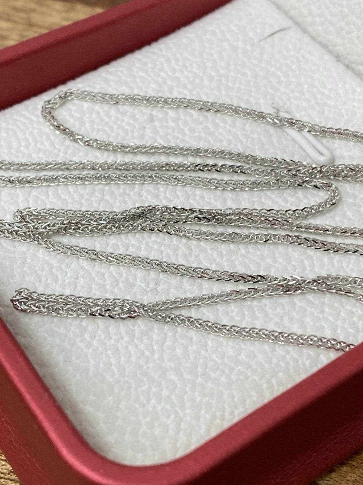 14K White Gold Foxtail Chain