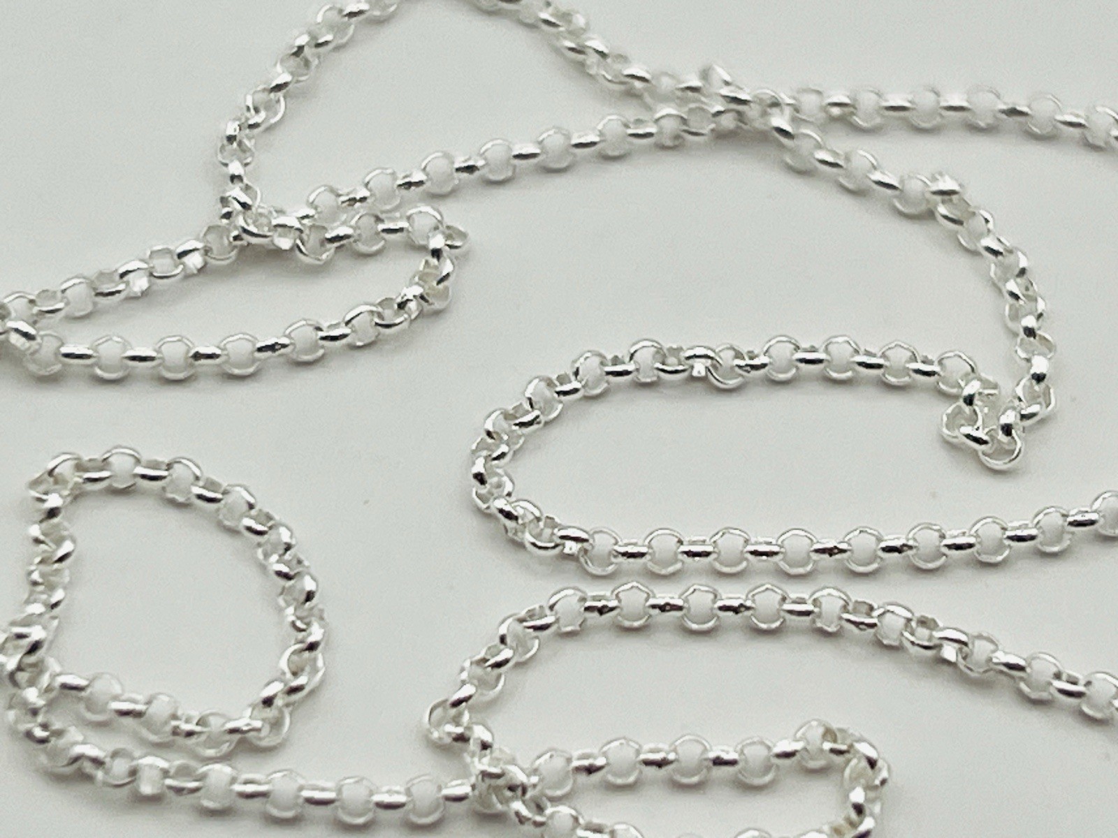 Sterling Silver 1.5mm Rolo Link Chain Necklace 16 Inches