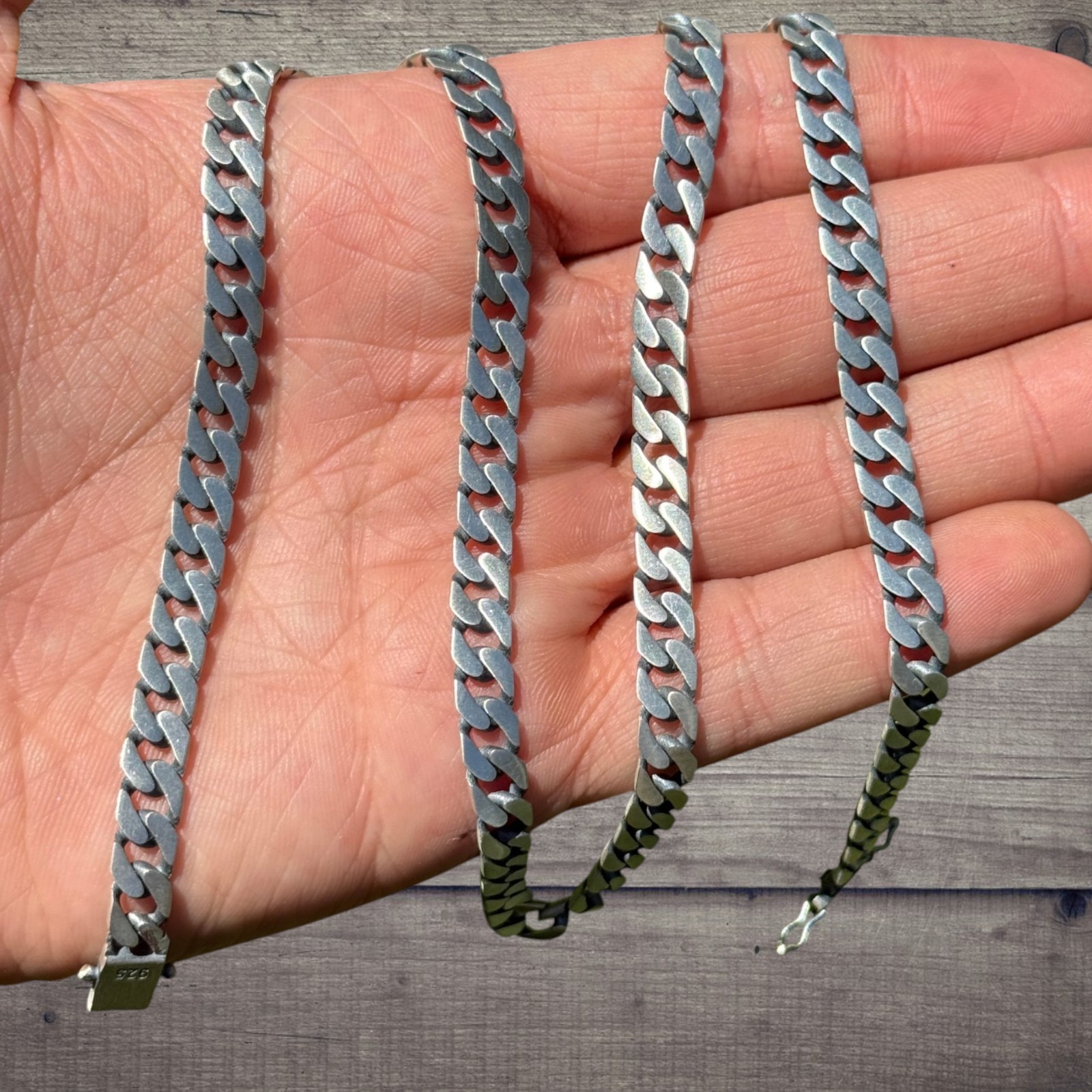 6mm Modern Miami Cuban Chain Necklace – 925 Sterling Silver Or Oxidized Rhodium