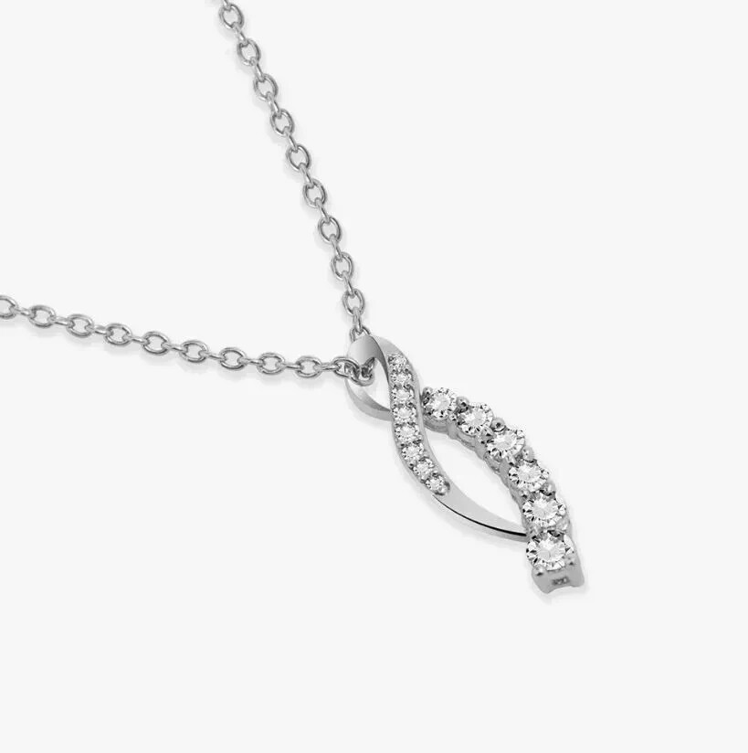 Natural Diamond 14K White Gold Pendant That Shows About Your Personality Louder