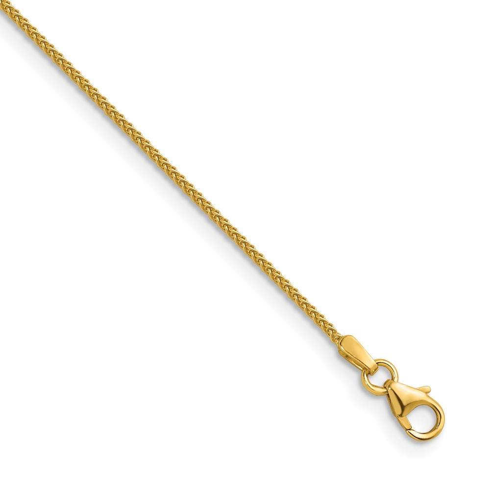 18k Yellow Gold Polished 1.3mm Solid Spiga Chain Necklace 20″ 4.1gm