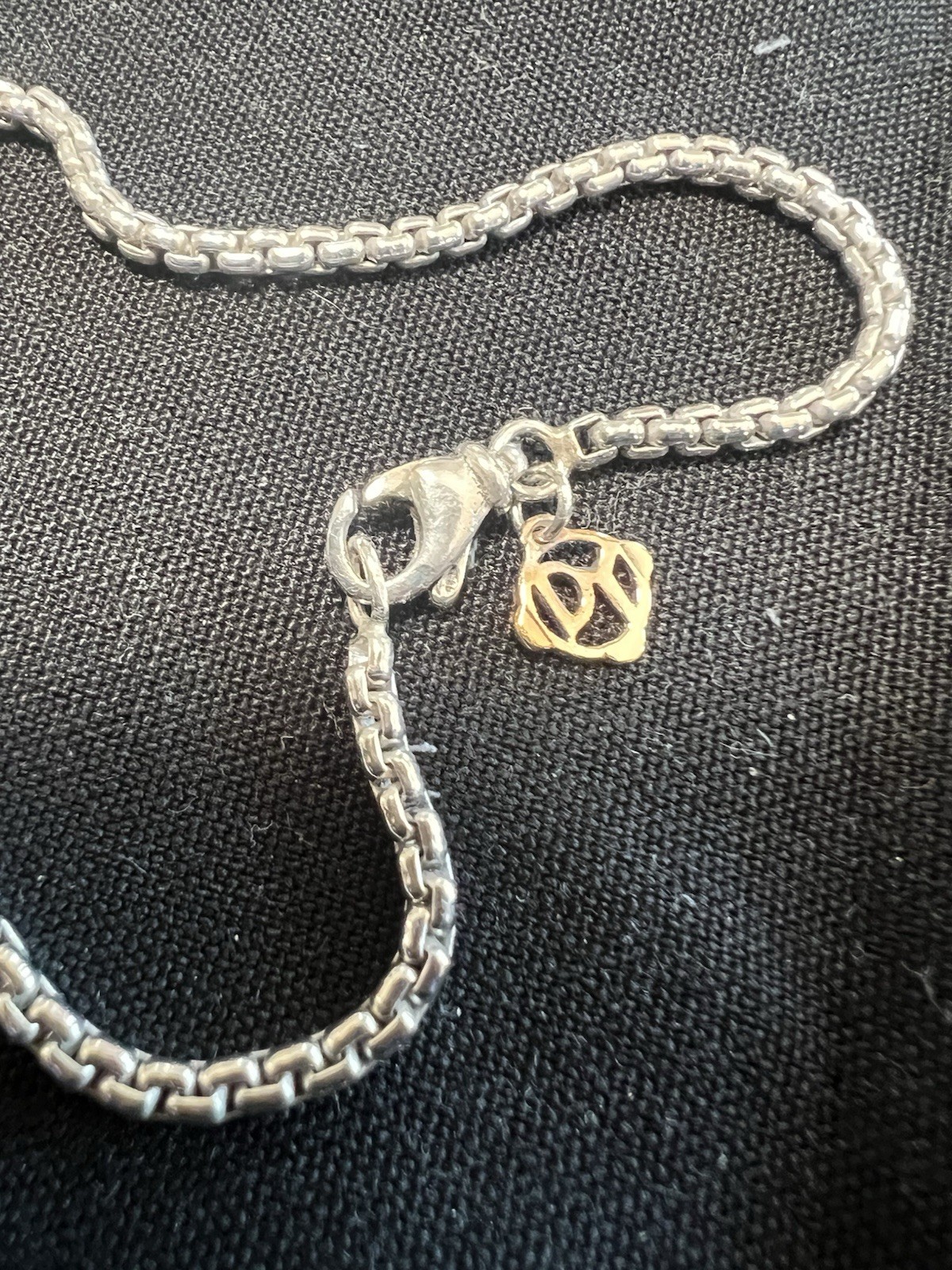 💯 David Yurman Box Chain 2.7 x 24” with 14kt Gold DY Logo