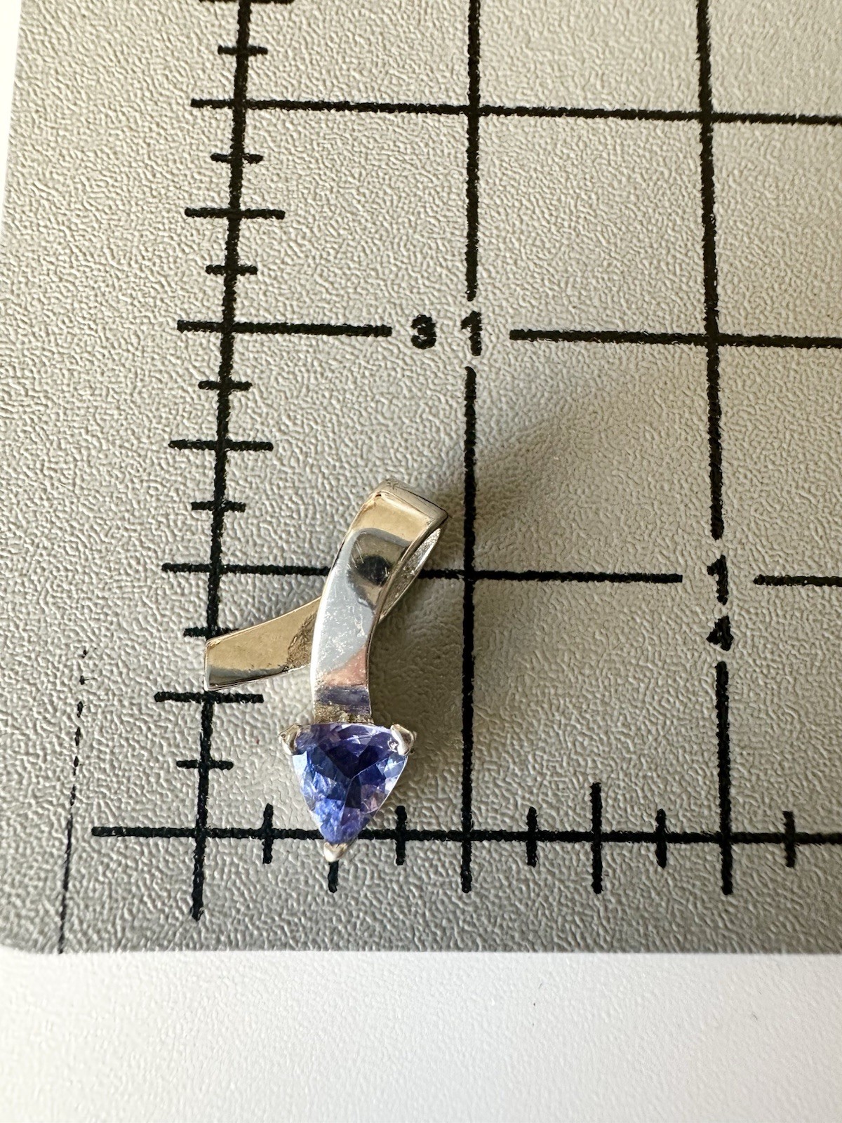 Genuine Tanzanite Trillion Solitaire Pendant