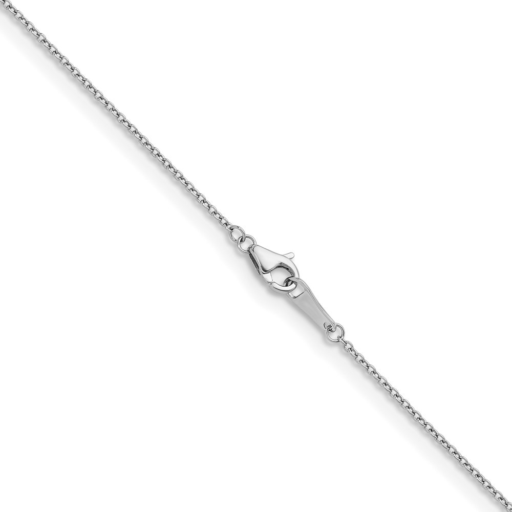 Platinum 1.3mm Solid Cable Chain Necklace 20″ for Women 3.11g